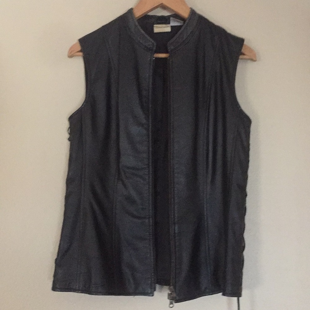 Black Leather Vest